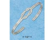 Sterling Silver High Polish Square Knot Cuff Bracelet