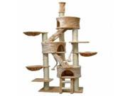 Go Pet Club FC01 106 in. Beige Cat Tree Condo Furniture