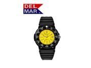 Del Mar 50248 Mens Dive 200 Yellow Dial PU Watch