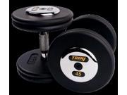 Troy Barbell PFD 050C Black Troy Pro Style Cast dumbbells Chrome endplates 50 lbs. Sold as Pairs
