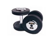 Troy Barbell PFD 065C Black Troy Pro Style Cast dumbbells Chrome endplates 65 lbs. Sold as Pairs