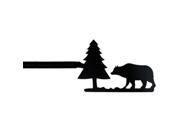 Village Wrought Iron CUR 83 130 130 in. Bear and Pine Curtain Rod