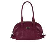 Latico Leather 7414PLM Taylor Mimi Coinkeeper Domed Tote Plum