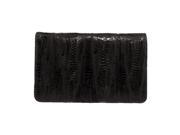 Latico Leather 5302BLK Ginger Amazonia Flapover Wallet Black
