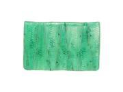Latico Leather 5302GRN Ginger Amazonia Flapover Wallet Green
