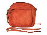 Latico Leather 7280ORG Peyton Top Zip Crossbody Handbag Orange
