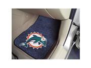 18 x27 National Football League Miami Dolphins 2 piece Carpeted Cat Mats 18 x27