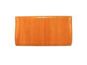 Latico Leather 8410ORG Eel Ectricity Eelskin Interior Framed Clutch Orange