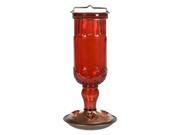 Perky Pet 24 oz Red Antique Glass Hummingbird Feeder