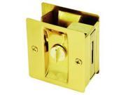 Design House 202838 Rectangular Privacy Pocket Door Passage Polished Brass Finish 202838