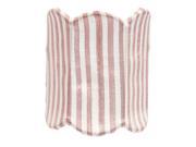 Jubilee Collection 1344 Double Scallop Pink and White Stripe Nightlight