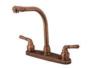 Kingston Brass KB756LS 8 in. High Arch Kitchen Faucet Without Sprayer