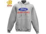 Brickels Racing Collectibles Ford Racing Logo Hooded Sweatshirt GREY XX LARGE BDFMSW153