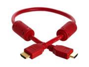 Cmple Computer Video And Audio Electronics Accessories 28AWG High Speed HDMI Cable with Ferrite Cores Red 15FT