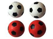 Iconic Pet 15799 Bouncing Sponge Red And White Football For Small Cats And Kittens 4 Pack