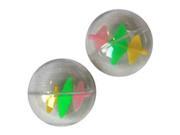 Iconic Pet 15795 Plastic Ball With Windmill Inside For Cat And Kitten Toys 2 Pack
