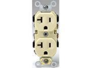 Leviton White Commercial Grade Straight Blade Duplex Receptacle S02 0BR20 0WS