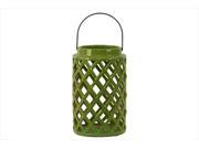 Urban Trends Collection 40407 10.83 in. H Ceramic Lantern Green