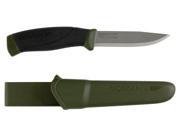 Mora Knives M 11863 Companion MG Black Green Rubber Handle CF Plain with Sheath