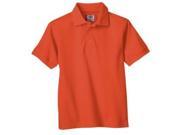 Dickies KS4552OR M Kids Short Sleeve Pique Polo Shirt Orange Chambray Medium