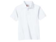 Dickies KS4552WH L Kids Short Sleeve Pique Polo Shirt White Large