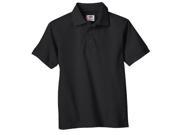 Dickies KS4552BK M Kids Short Sleeve Pique Polo Shirt Black Medium