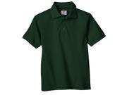Dickies KS4552GH L Kids Short Sleeve Pique Polo Shirt Hunter Green Large