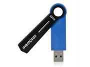 Memorex 99225 CAPLESS TRAVELDRIVE 32GB BLUE FLASH DRIVE USB 2.0