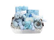 Baby Gift Idea EBASKB Elegant Treasures Basket Blue