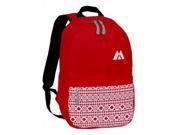 Everest 1045SW RD Printed Pattern Backpack Red