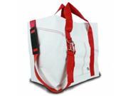 Sailor Bags 204 R 18H x 19W x 9D White with Red Sailcloth Tote