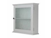 Elegant Home Fashions ELG 578 Connor Medicine Cabinet with 1 Glass Door White