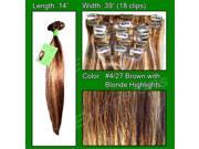 Brybelly Holdings PRST 14 427 No. 4 27 Dark Brown with Godlen Blonde Highlights 14 inch