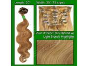 Brybelly Holdings PRBD 20 1822 No. 18 22 Dark Blonde with Light Highlights 20 in. Body Wave