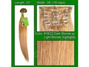 Brybelly Holdings PRRM 20 1822 No. 18 22 Dark Blonde with Light Blonde Highlights 20 inch Remi