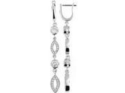 Doma Jewellery DJS01900 Sterling Silver Rhodium Plated Earring with CZ 48mm Height