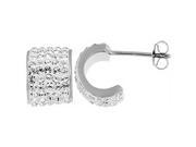 Doma Jewellery DJS01955 Sterling Silver Rhodium Plated Earring with CZ