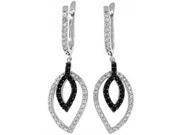 Doma Jewellery DJS02079 Sterling Silver Rhodium Plated Earrings with CZ 43mm Height