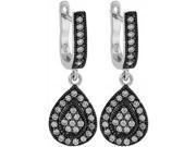 Doma Jewellery DJS02102 Sterling Silver Rhodium Plated Earring with Black Rhodium and CZ