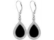 Doma Jewellery DJS02121 Sterling Silver Rhodium Plated Earring with Black Onyx