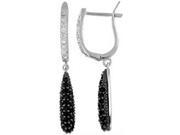 Doma Jewellery DJS01974 Sterling Silver Rhodium Plated Earring with CZ 38mm Height