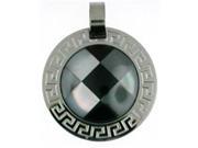 Doma Jewellery MAS02975 Stainless Steel Pendant with Mother of Pearl and Black Onyx