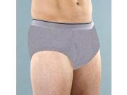 Prime Life Fibers M100GRYMDEA Wearever Medium Mens Incontinence Brief in Grey