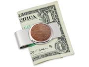 UPM Global LLC 12538 Portugal Royal Seal Five Cent Euro Coin Silvertone Money Clip