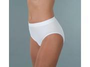 Prime Life Fibers S100WHTS M Wearever Small Medium WoMens Smooth and Silky Seemless Full Cut Incontinence Panties in White