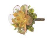 Jubilee Collection 16159 Knob Beaded Flower Green Pink Amber