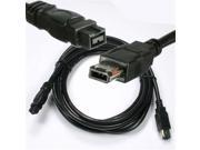 Eagle Electronics 160132 6Ft 9Pin 6Pin FireWire 800 400 Cable
