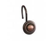 Elegant Home Fashions HK40138 Shower Hooks Round With Rope Oil Rubbed Bronze