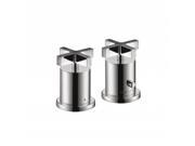 Hansgrohe 39480001 Citterio Cross 2 Handle Deck Mount Roman Tub Faucet Trim Kit in Chrome Valve Not Included