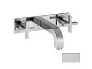 Hansgrohe 39144821 Citterio 8 in. Widespread 2 Handle Mid Arc Bathroom Faucet in Brushed Nickel with Baseplate
